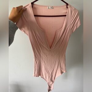 Free People Linen Bodysuit